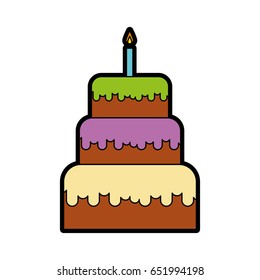 cute birthday cake cartoon