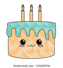 cute birthday cake icon
