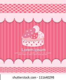 cute birthday card vector