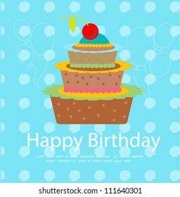 cute birthday card vector