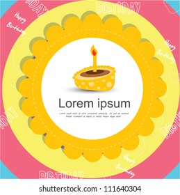 cute birthday card vector