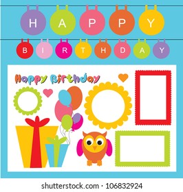 cute birthday elements