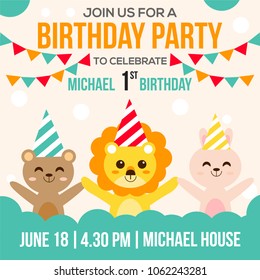Cute Birthday Invitation vector