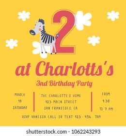 Cute Birthday Invitation vector
