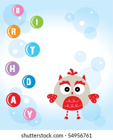 cute birthday owl