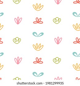 Cute birthday seamless pattern. Nursery print with balloons and cake. Texture for baby party and baby shower. Vector background for invitation, fabrics, textile and wrap paper. 