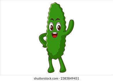 Cute Bitter Gourd Cartoon Character Design