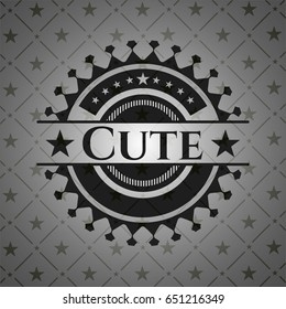 Cute black badge