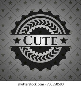 Cute black badge