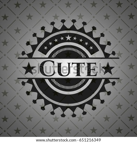Cute black badge