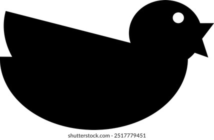 cute black bird illustration when talking