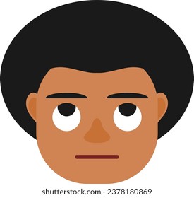 Cute black boy bored. Black boy avatar. Black boy emoji.