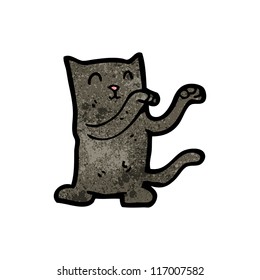 cute black cat cartoon