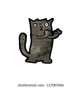 cute black cat cartoon