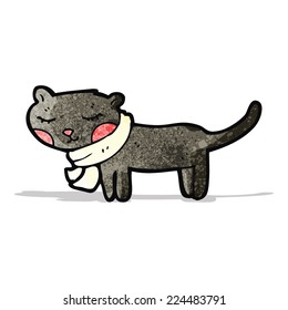 cute black cat cartoon