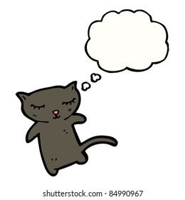 cute black cat cartoon character