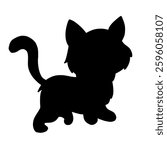 cute black cat vector image