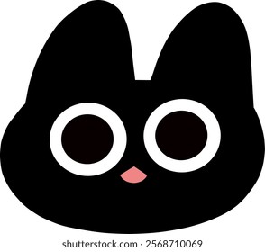 cute black cat vector image