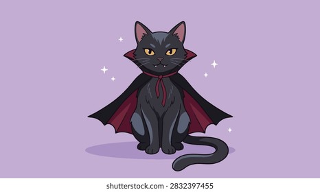 A cute black cat