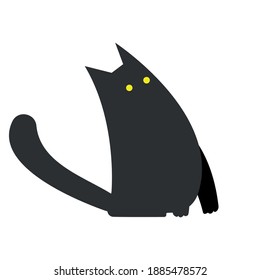 cute black cats. cat for halloween. witch cat.