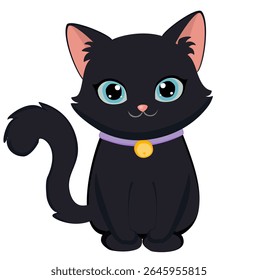 Cute black cats in Halloween