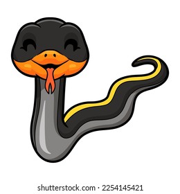Caricatura de serpiente de cobre negro
