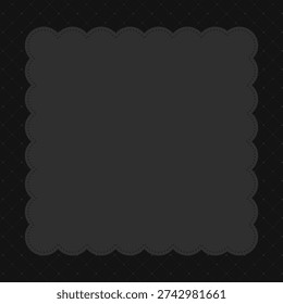 Cute black gingham frame illustration