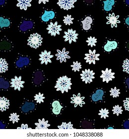 Cute black, gray and blue colors elements. Vector illustration. Seamless Happy Valentine':s Day card seamless background pattern heart.