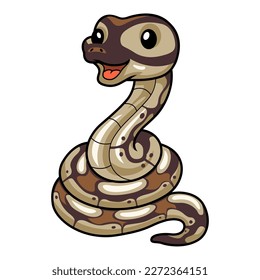 Cute black head butter ball python cartoon