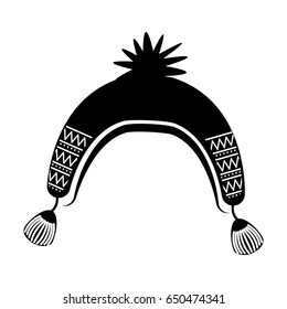 cute black icon christmas hat