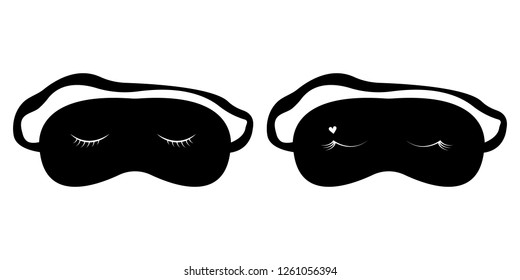Cute a black mask for a dream. Vector illustration. icon