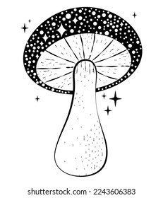 cute black mushroom with sparks