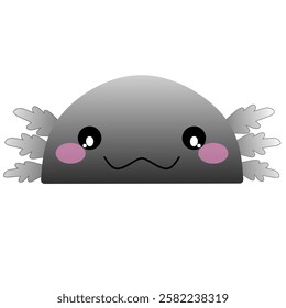 cute black Salamander vector, cartoon Salamander face, drawing Salamander face easy and simple. Cute Salamander vector design