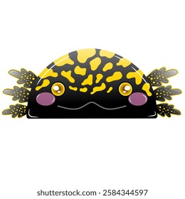 cute black Salamander vector, cartoon Salamander face, drawing Salamander face. Cute mosaic axolotl vector design. Cute axolotl vector