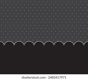 Cute black wallpaper with polka dot, lace and dashed line.
Wallpapers, themes, banners, cards, flyers and social media.