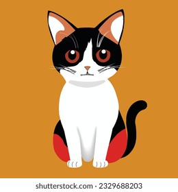 Rutschige schwarz-weiße Katze