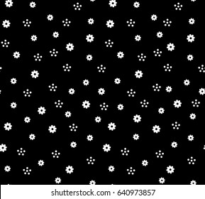 Cute black and white  pattern in small flower