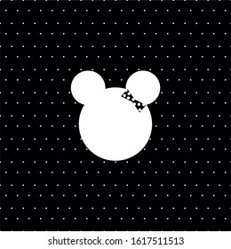 Cute black and white seamless pattern . Vector Illustration background  with polka dots. Vintage ornament for wallpaper, printing on the packaging paper, textiles.