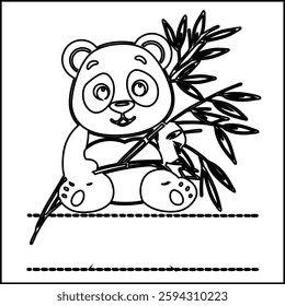 Cute Black and White Teddy Bear with a Dotted Scarf