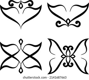 Vector blanco y negro cuadrado de ornamento oriental para usar diferentes diseños en bordes, marcos, papel pintado, libros de color