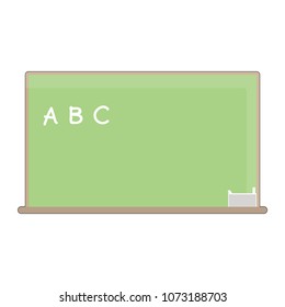 cute blackboard cartoon object on white background, vector illustration