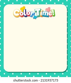 Cute blank ...... color border for worksheet illustration