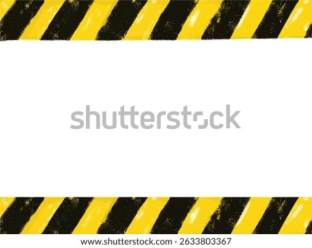 Cute blank empty yellow black frame under construction site danger road street sign banner hand drawn doodle crayon watercolour illustration sticker clipart safety work warning template background