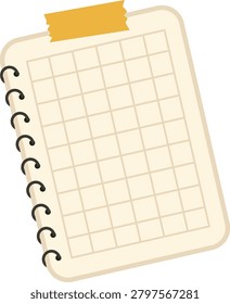 Cute Blank Grid Notebook Page