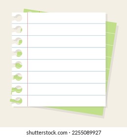 Cute blank paper notes. Stationery organizer set. Scrapbook notes and memo schedule.Printable planner stickers. To Do List sticky note pad. Digital planning element. Vector illustration.