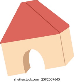 Cute block illustration. Simple icon.