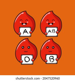 Caída de sangre corta, Ilustración vectorial de dibujos animados, fondo aislado