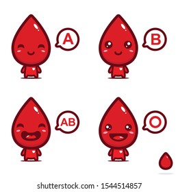 cute blood vector mascot design