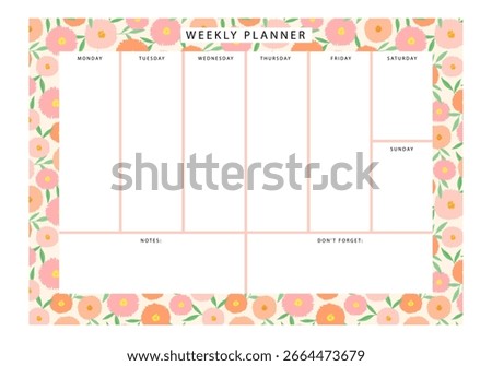 cute blooming floral in blue background