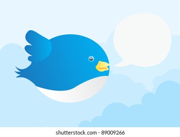 cute blue bird